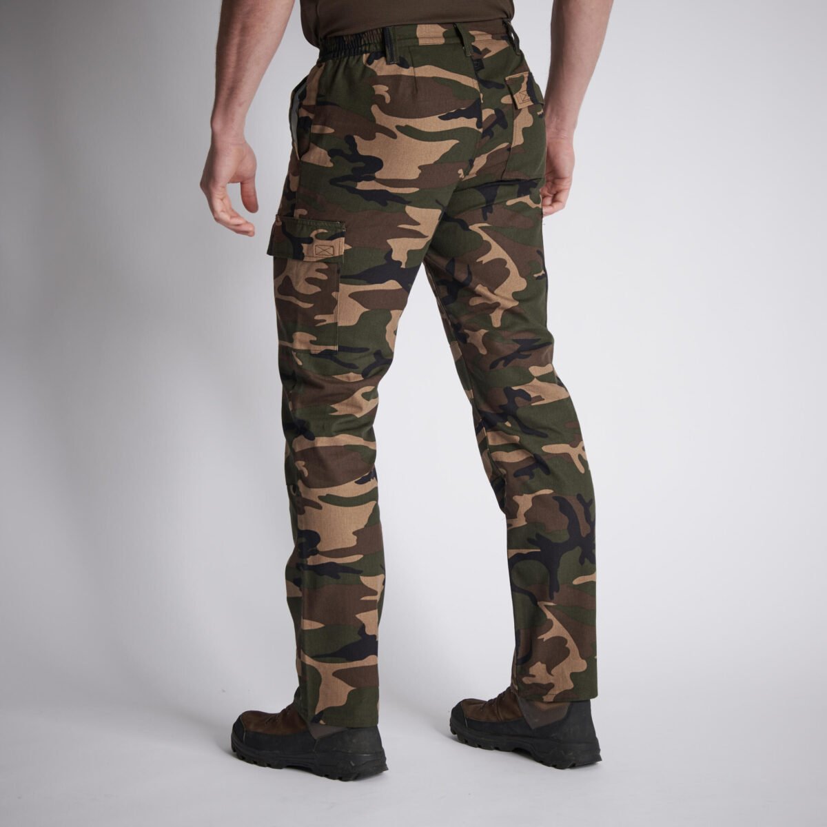 Men Cargo Trousers Pants Army Military Camo Print SG-300 - Woodland Green - Image 2