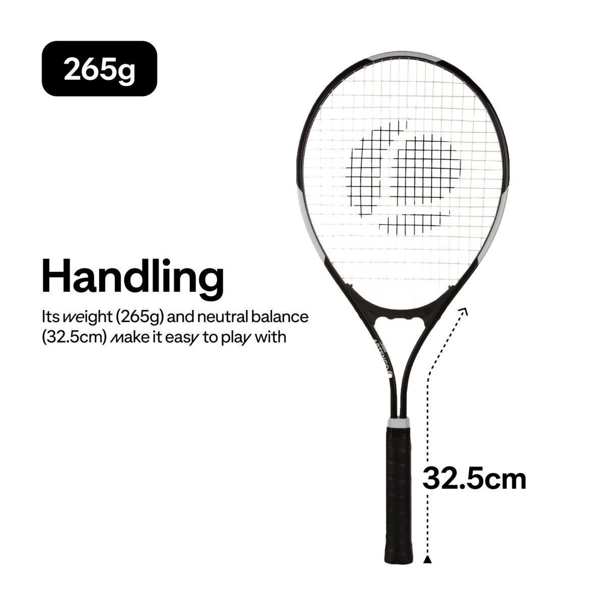 Tennis Racket Aluminium TR100 - Image 3