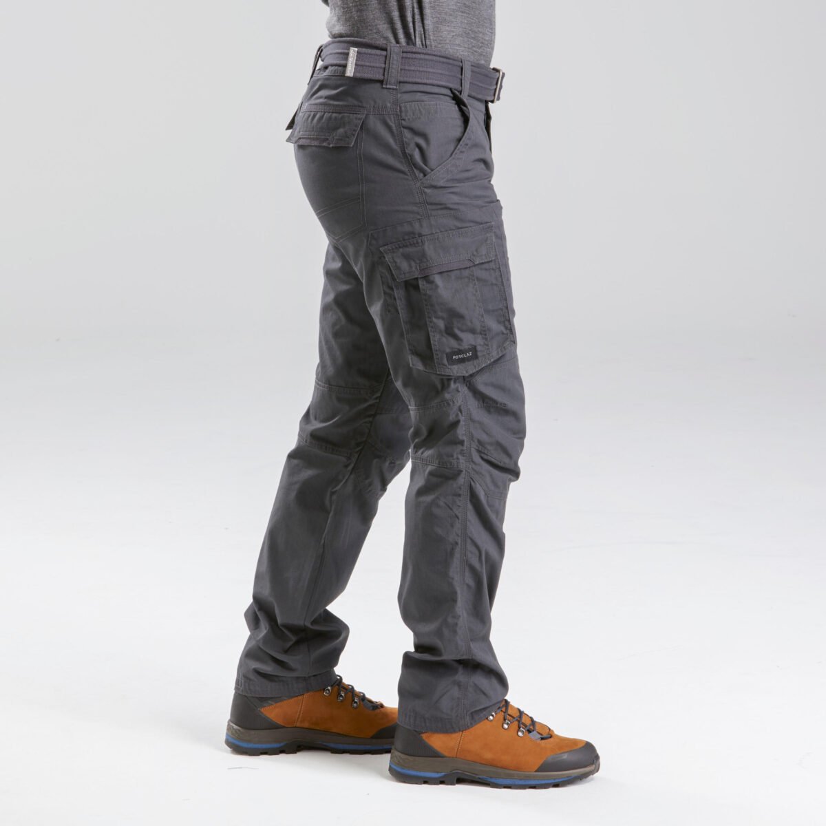 Men Straight Fit Durable Cargo Pant Grey - Travel 100 - Image 4