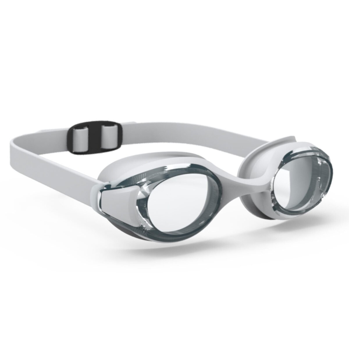 Adult Kids Swimming Goggles One Size With Strap Adjustment Clear Lenses Grey - Image 2