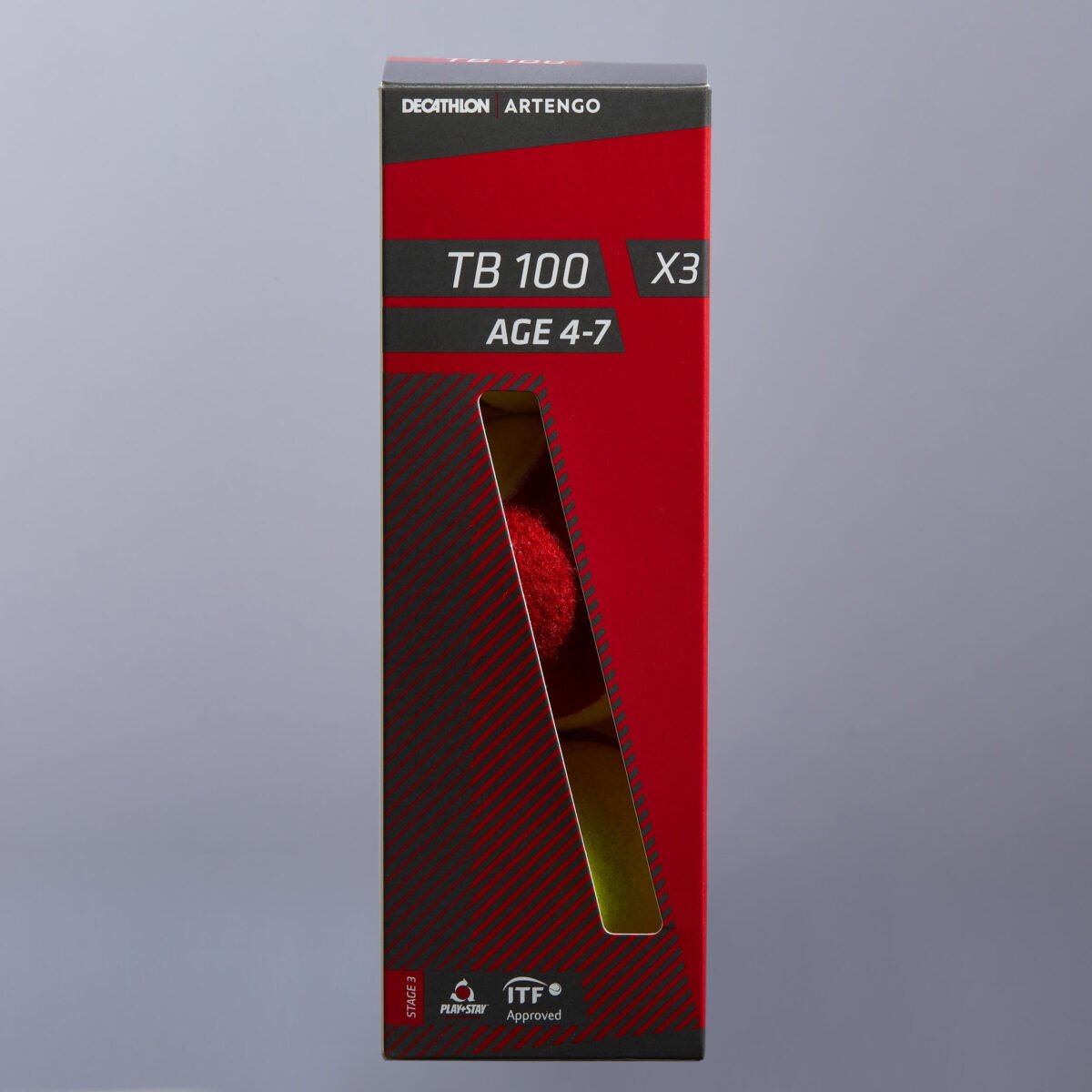 Tennis Ball ITF TB100 x3 Red - Image 3