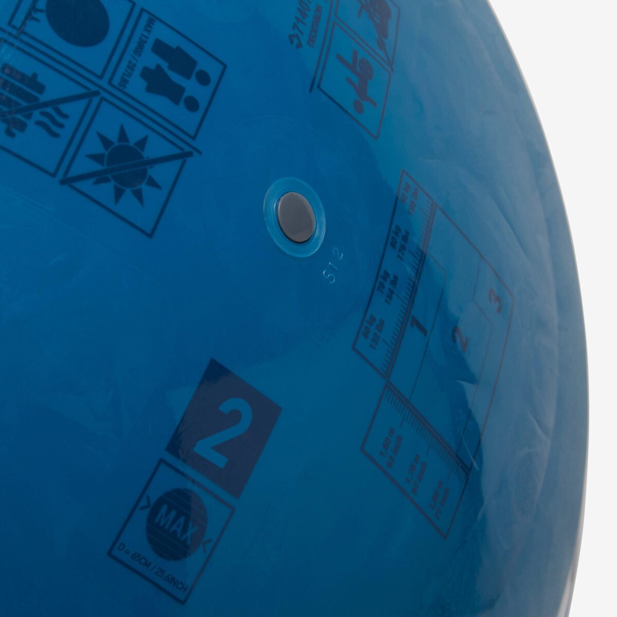 Gym Ball / Swiss Ball Size 2 - 65 cm - Turquoise - Image 3