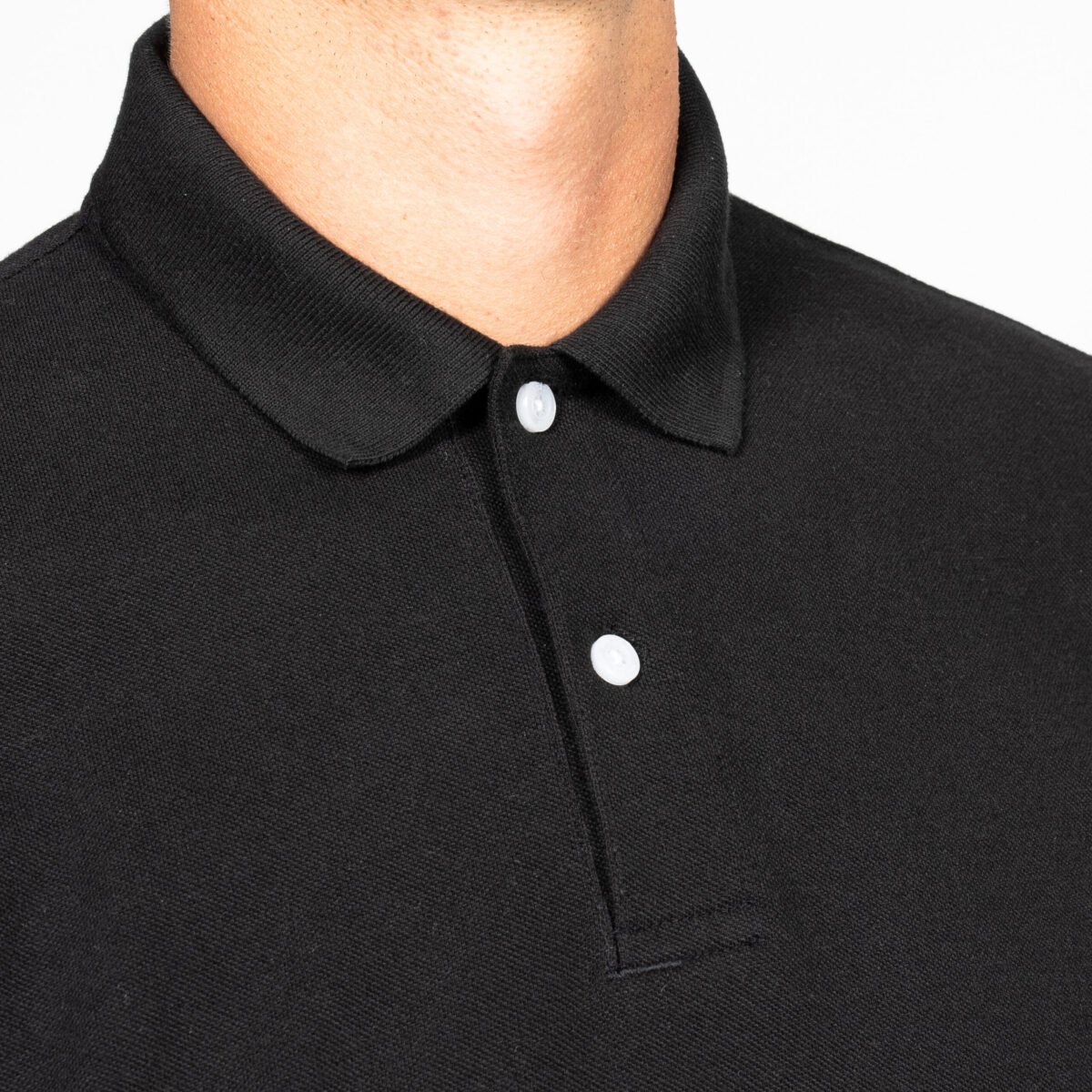 Men’s golf cotton short-sleeved polo shirt - MW100 black - Image 4