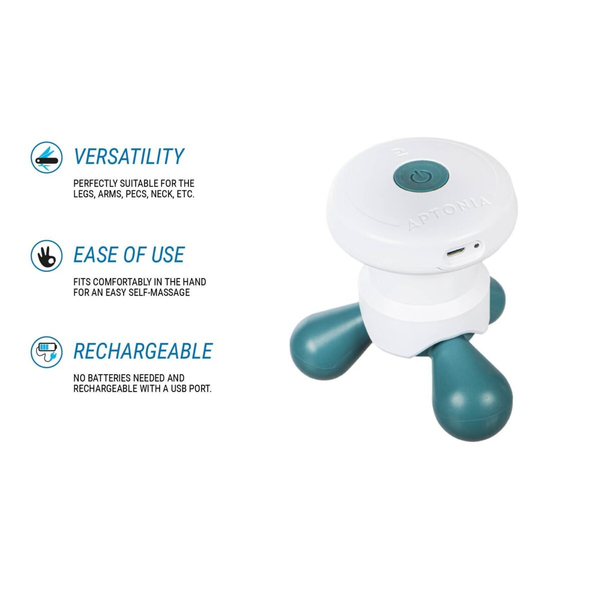 Electronic Vibrating Massager MH500 - Battery Powered, Rechargeable, USB Input - Image 5