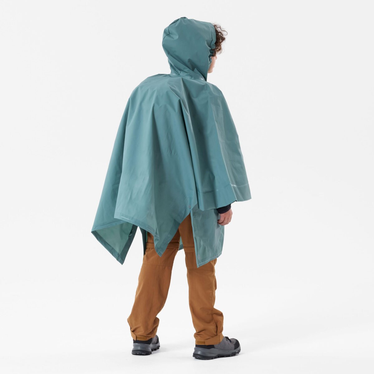 Kids' Hiking Rain Poncho 7-15 Years MH100 - Green - Image 2