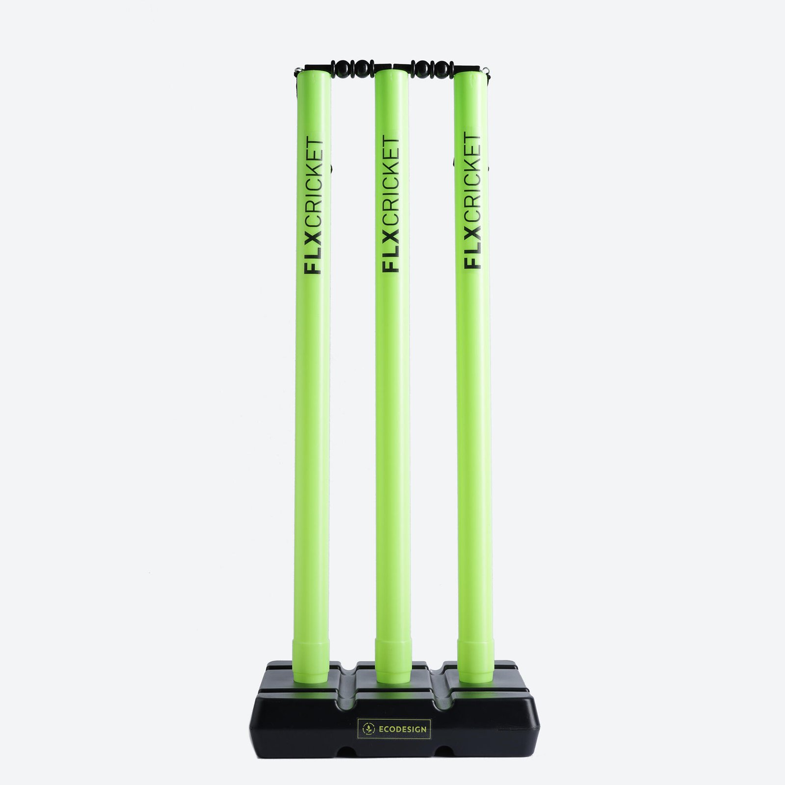 p2407358 Plastic Cricket Stump Set Lightweight & Durable Lime Green - Image 1