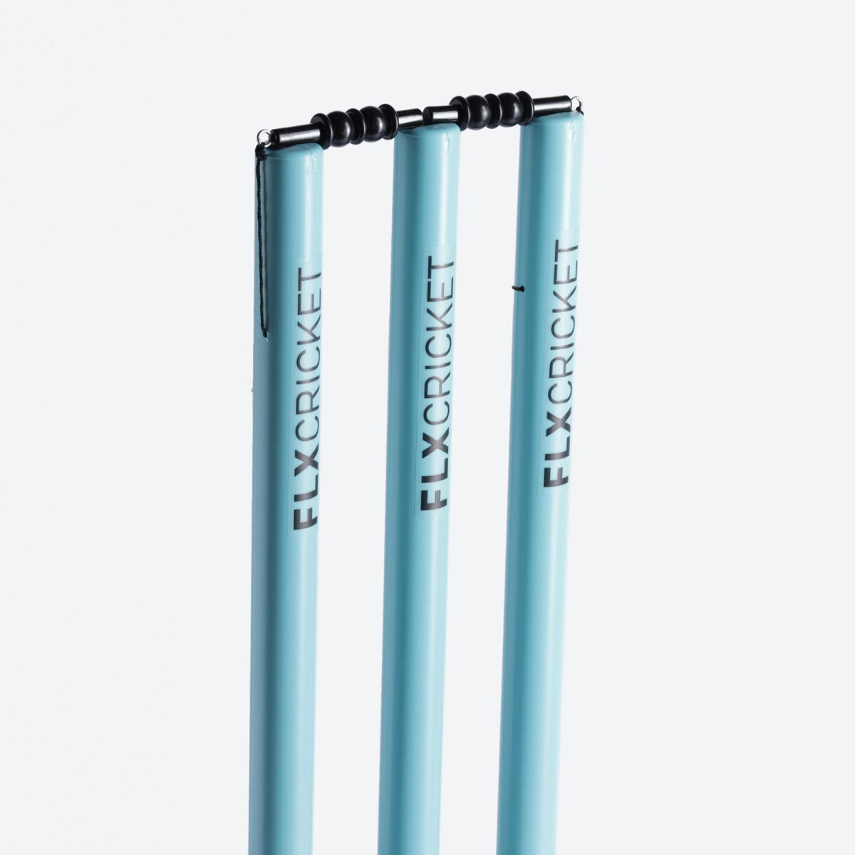 Plastic Cricket Stump Set Lightweight & Durable Lime Blue - Image 3