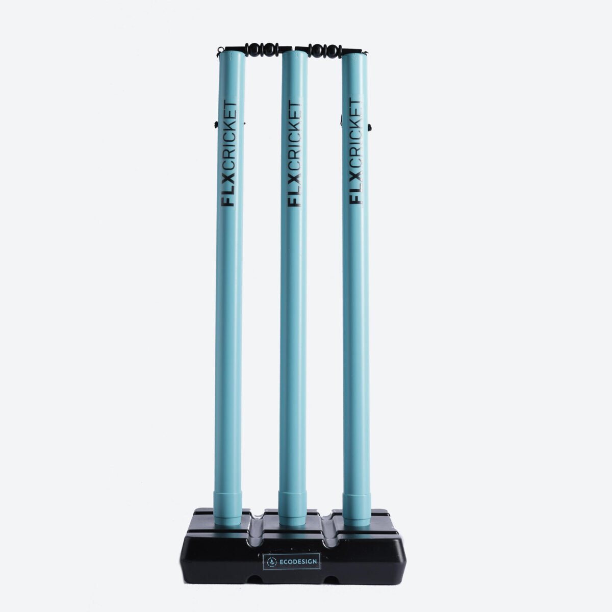 Plastic Cricket Stump Set Lightweight & Durable Lime Blue - Image 2