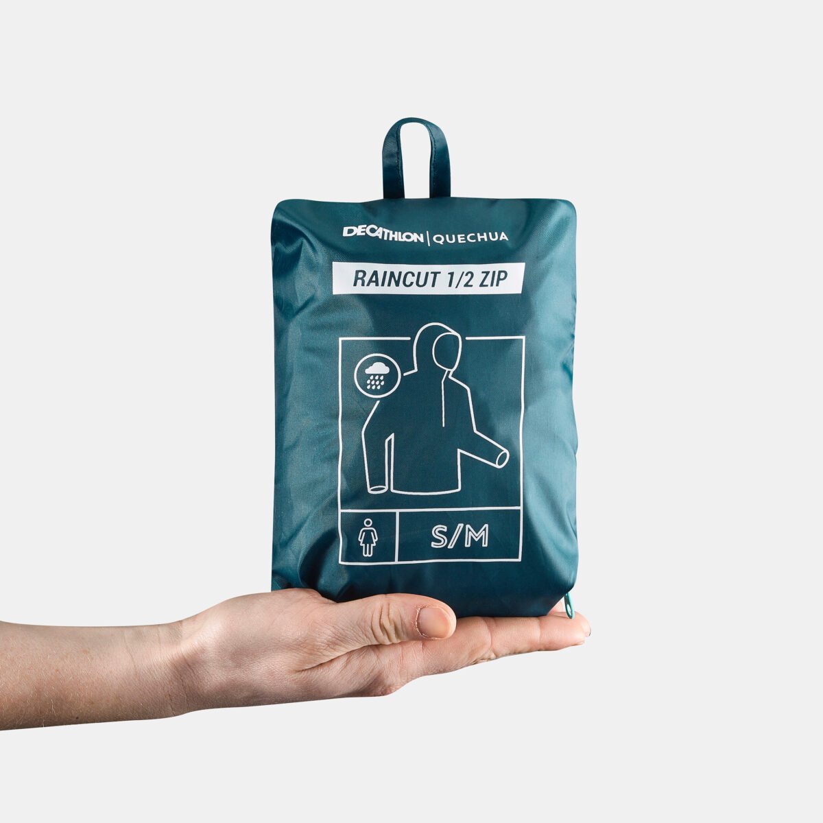 Women’s windproof and water-repellent hiking jacket NH100 1/2 Zip - Blue - Image 2