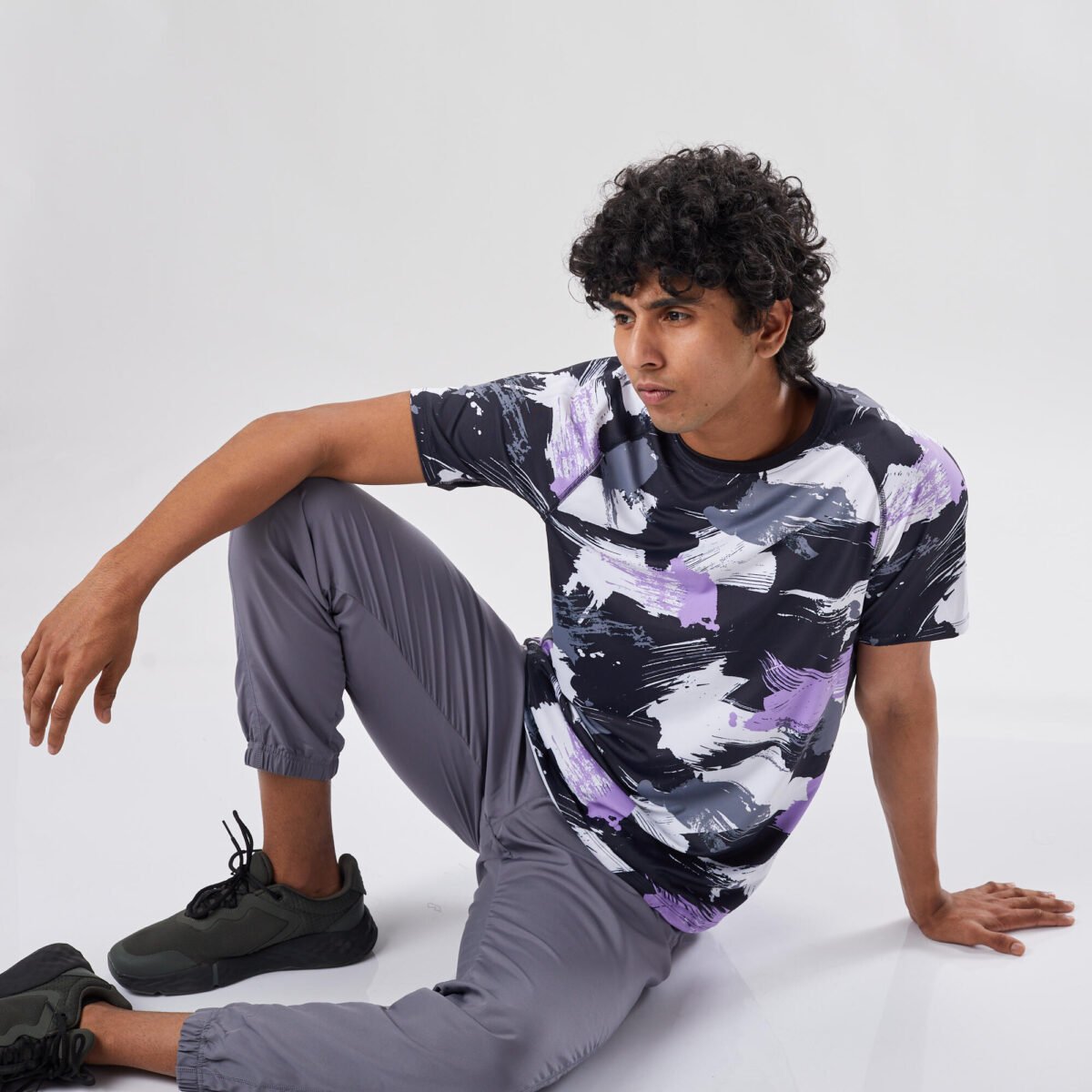 Men Gym Trackpants Joggers Slim Fit - Grey - Image 5