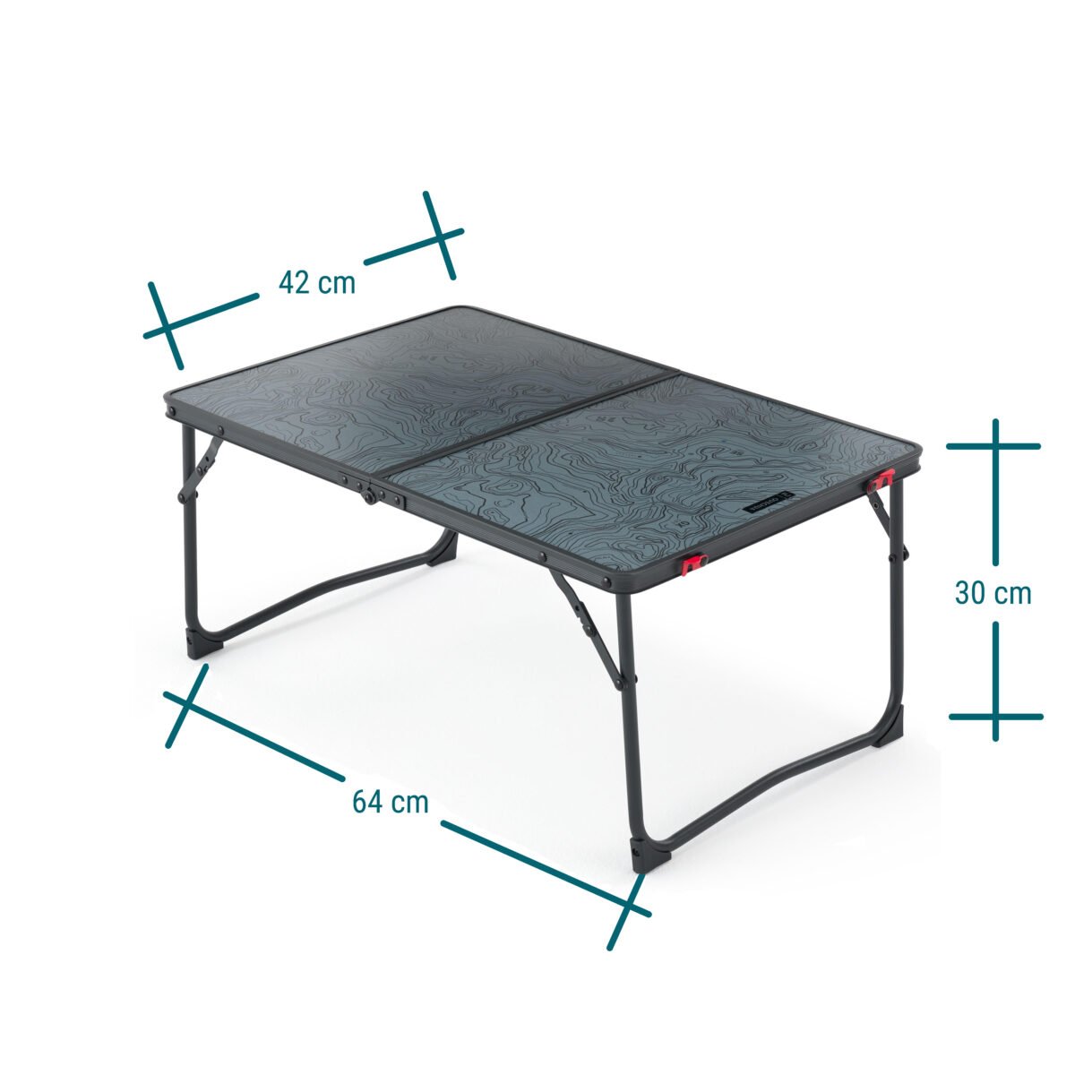 Camping Foldable Low Table MH100 Grey - Image 2