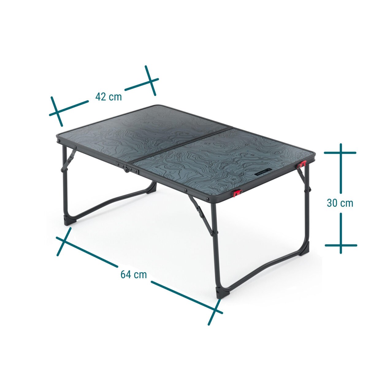Camping Foldable Low Table MH100 Grey - Image 2