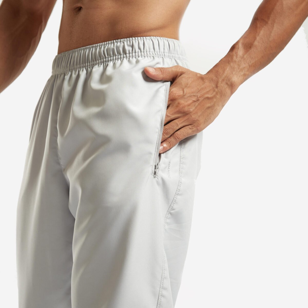 Men Gym Trackpants Joggers Slim Fit - Grey - Image 4