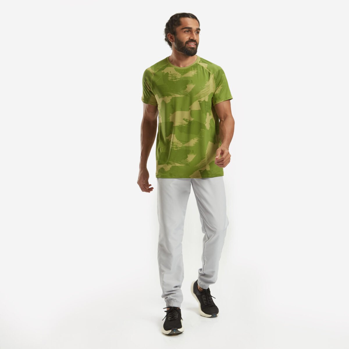 Men Gym Trackpants Joggers Slim Fit - Grey - Image 3