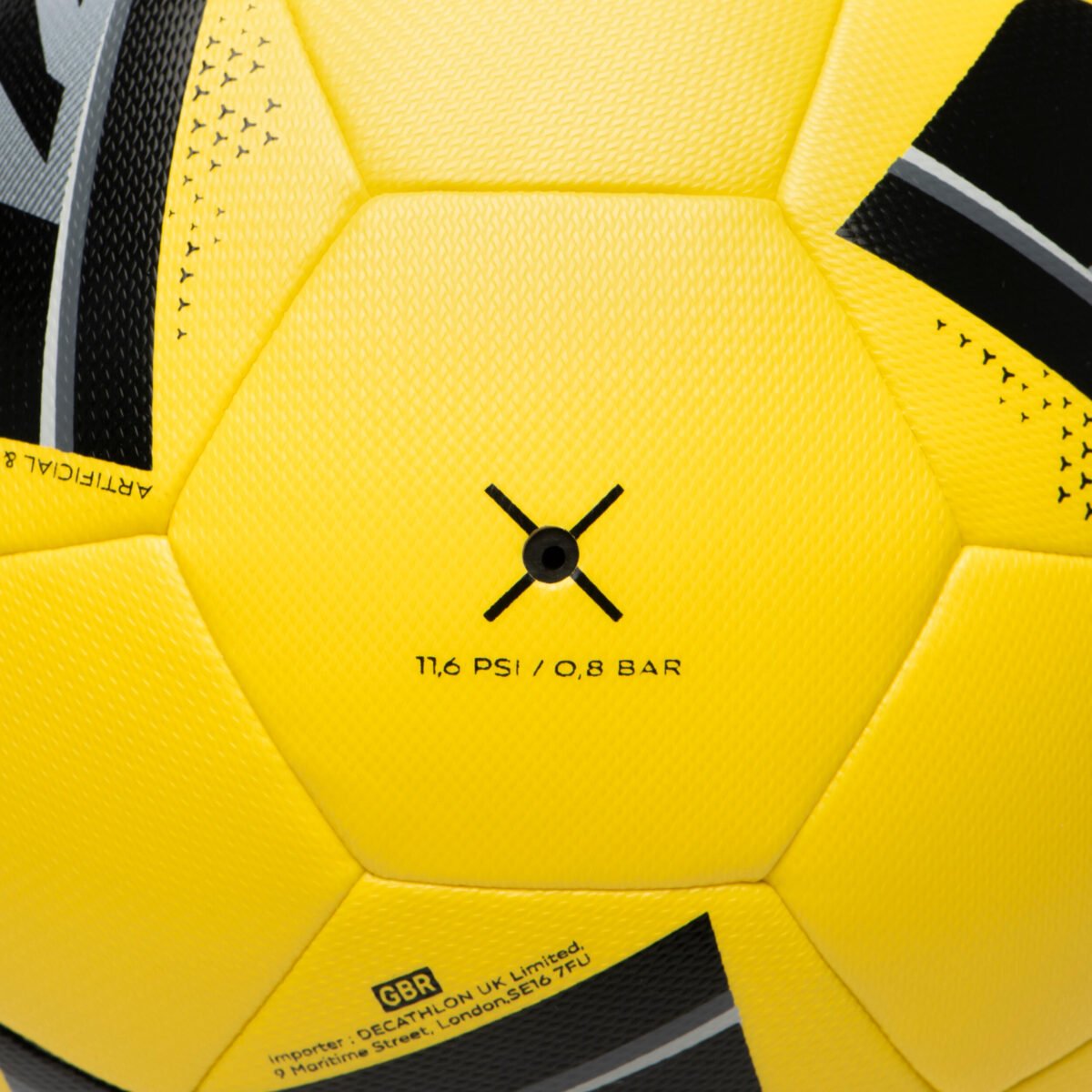 Machine-Stitched Football Training Ball Size 4  - Yellow - Image 5