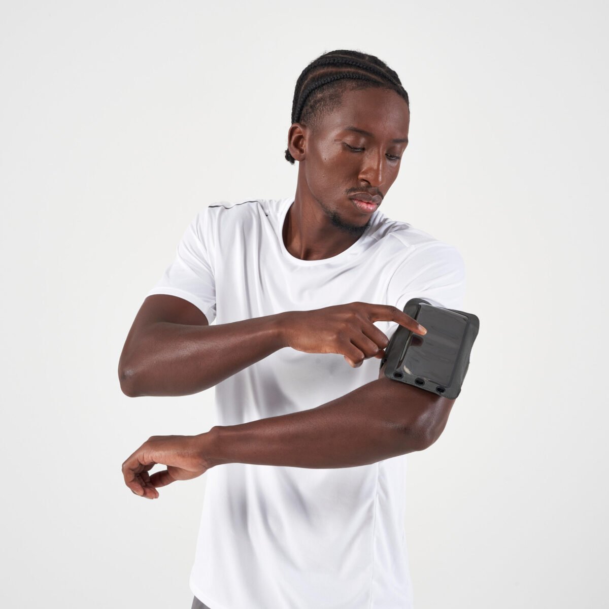 KIPRUN Men's and Women's smartphone and big phone running armband - khaki - Image 5