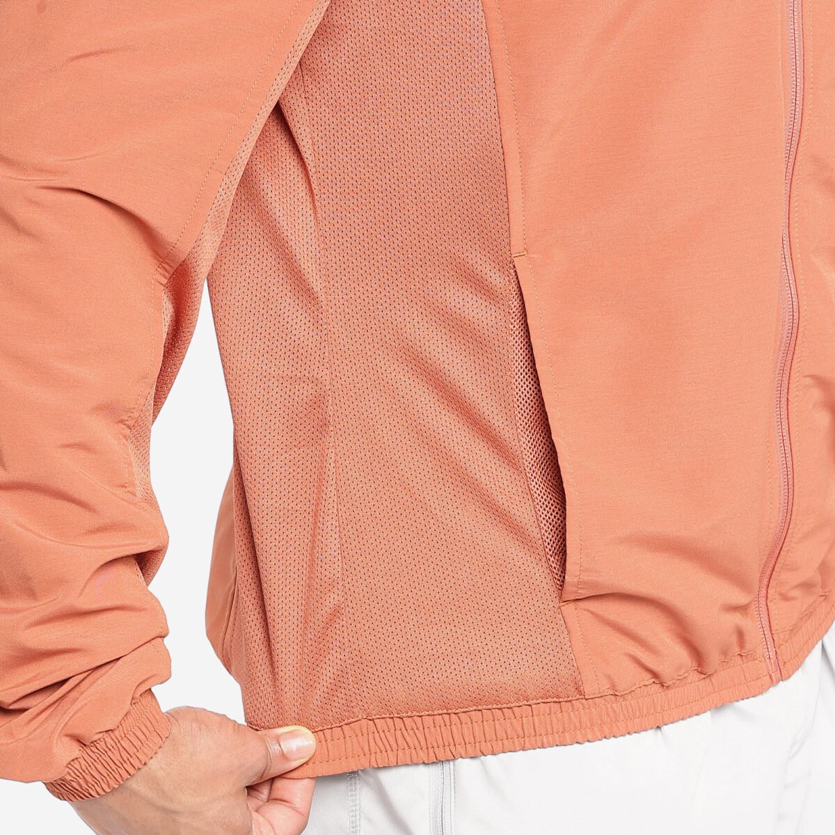 Men Fitness Tracksuit Jacket with Moisture Management FJA 100 - Sepia Brown - Image 3