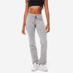 Women Gym Trackpants, Stretchable and Quick Dry 500 - Mottled Grey