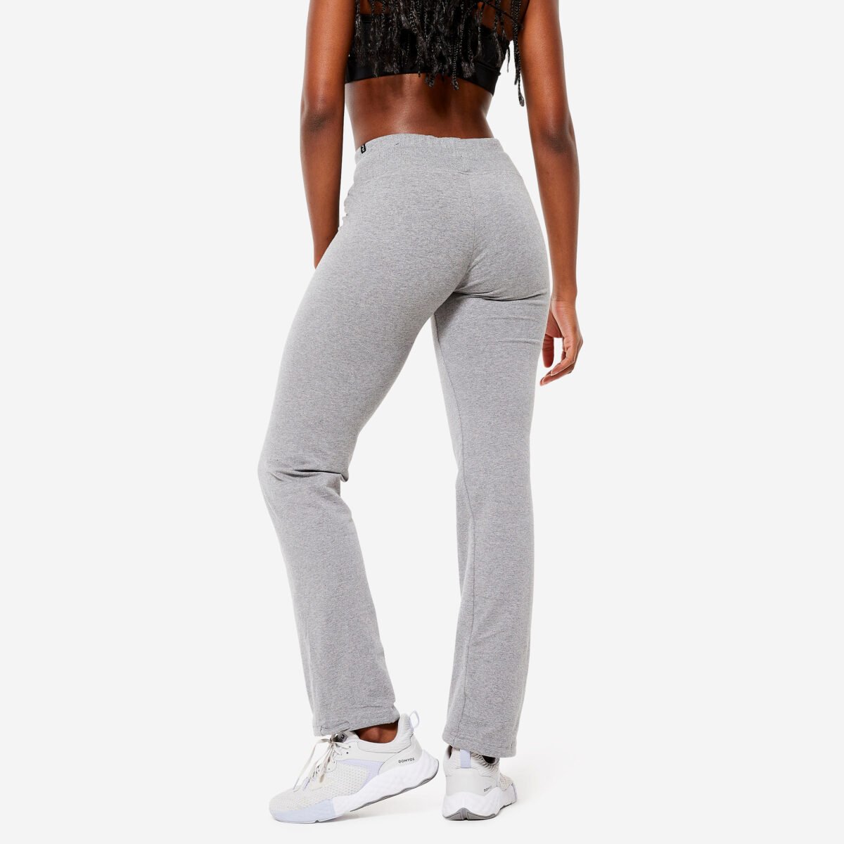 Women Gym Trackpants, Stretchable and Quick Dry 500 - Mottled Grey - Image 4