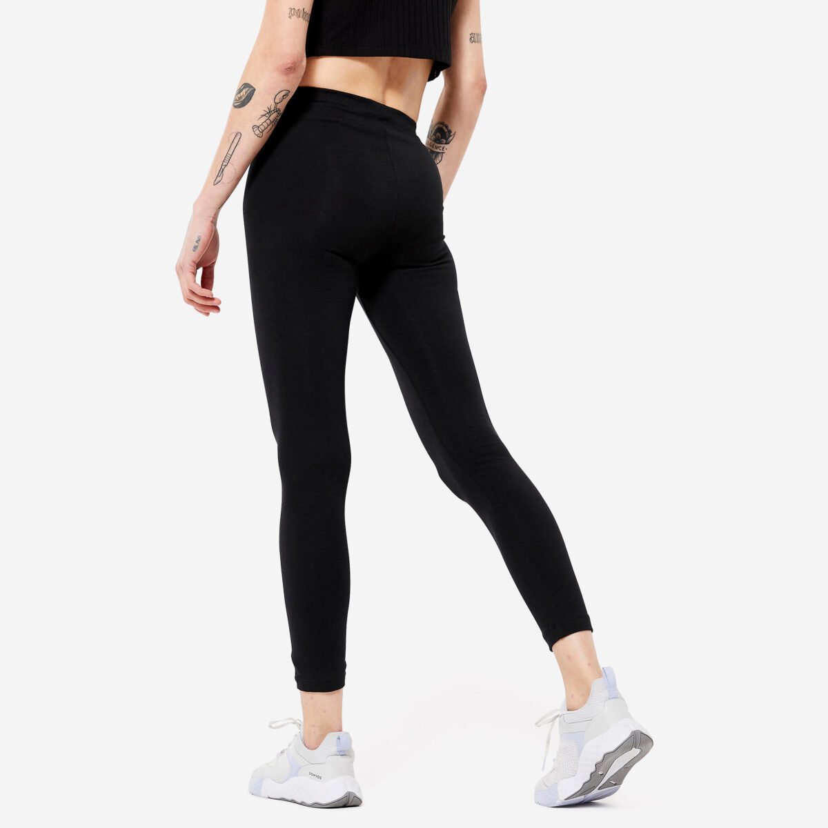 Women's Trackpants for Gym 7/8 500-Black - Image 3
