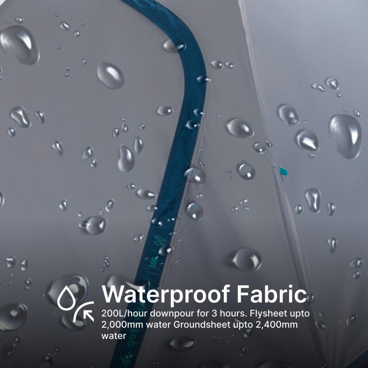 Camping Tent 3 Person - MH100 Grey - Image 4