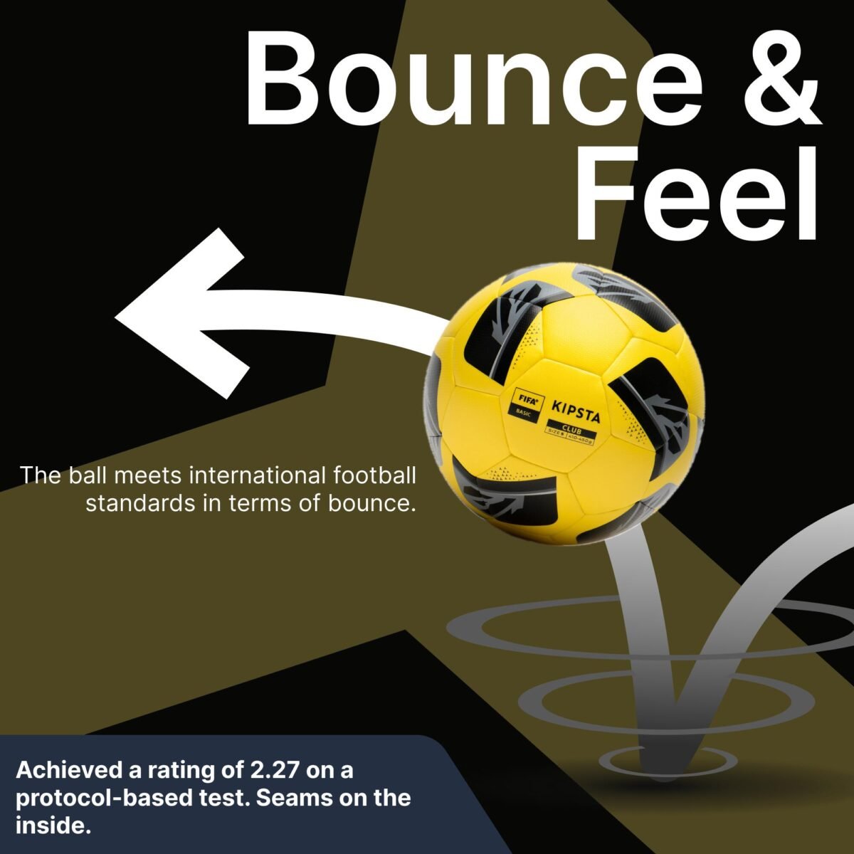 Machine-Stitched Football Training Ball Size 4  - Yellow - Image 4