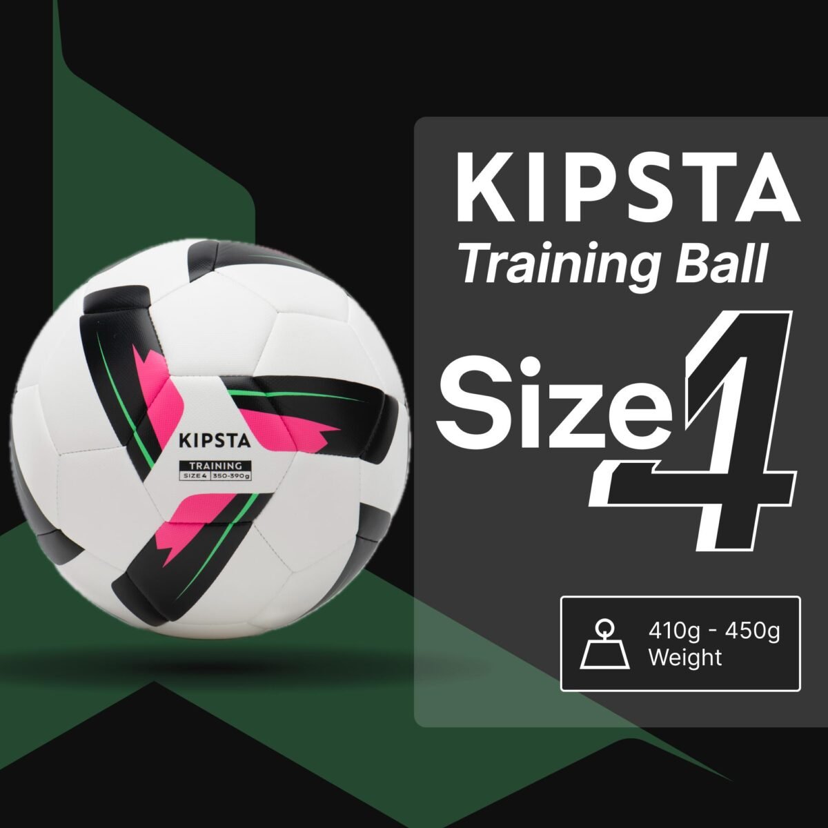 Machine-Stitched Football Training Ball Size 4  - White - Image 3