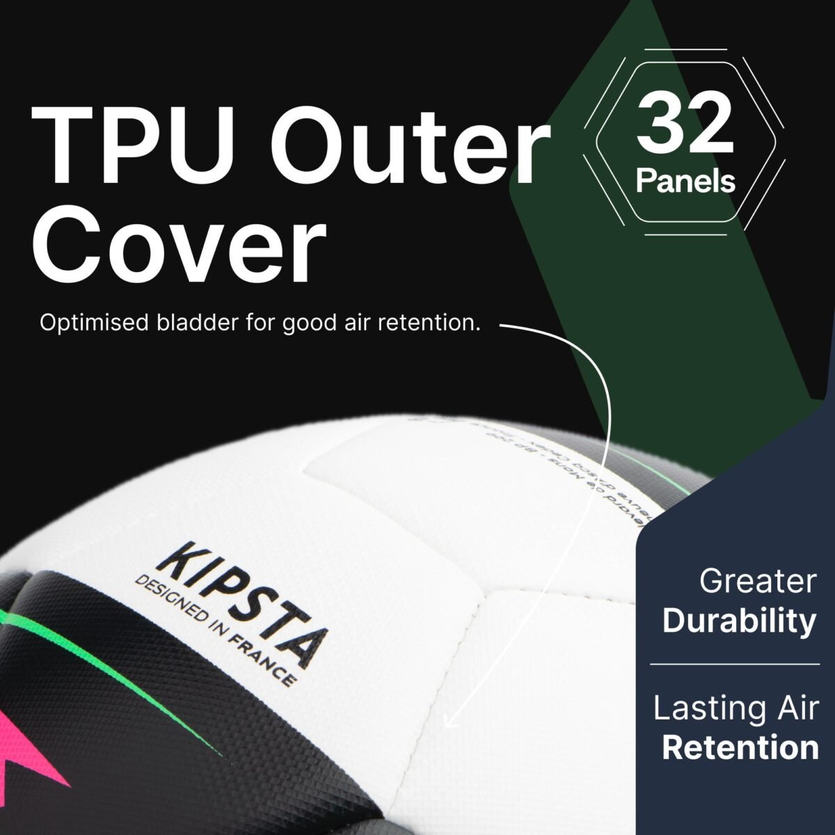 Machine-Stitched Football Training Ball Size 4  - White - Image 4