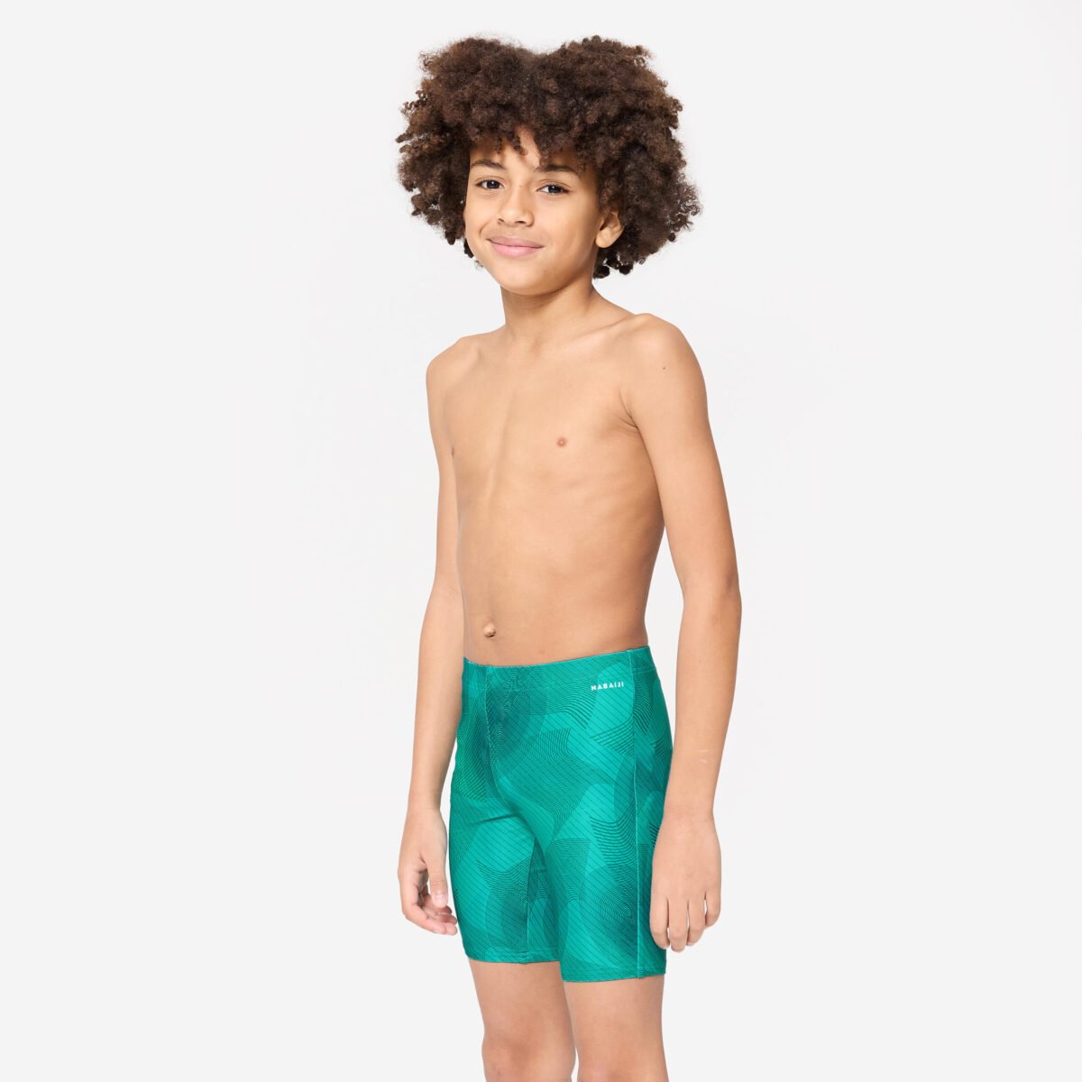 Boys' Swimming Jammer 100 Basic Comfortable & Quick-Dry Green - Image 2