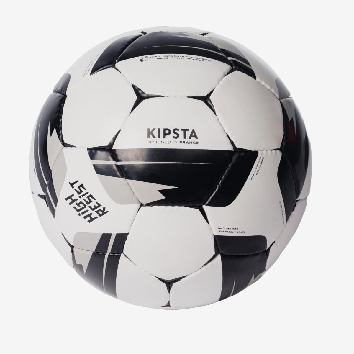 Training Ball Resist Size 5, Machine Stitched, Rubber Coating - White - Image 2