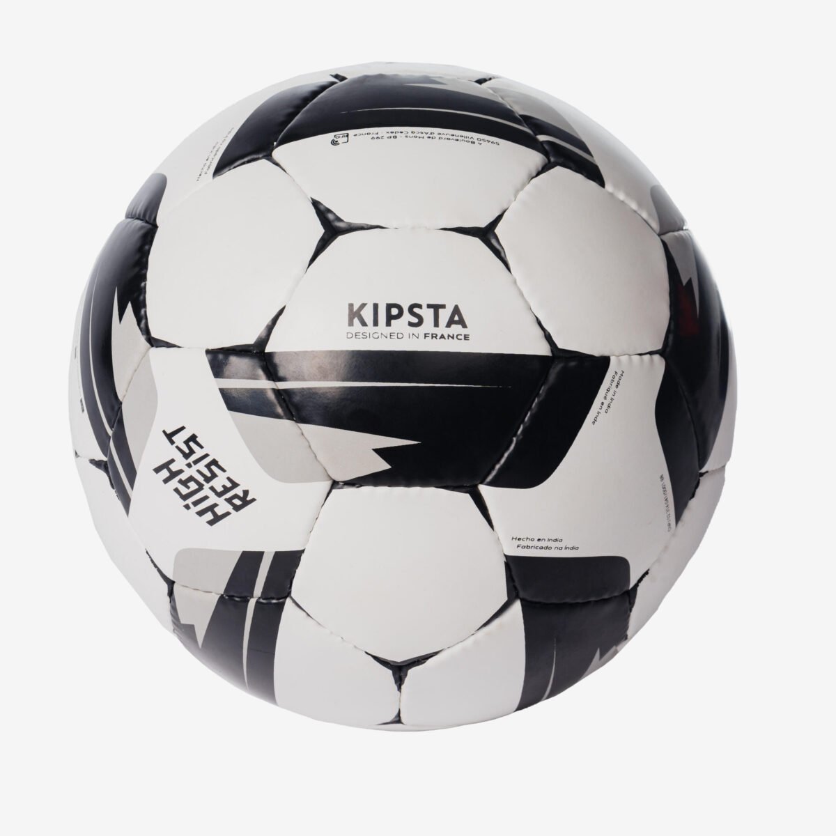 Training Ball Resist Size 5, Machine Stitched, Rubber Coating - White - Image 2