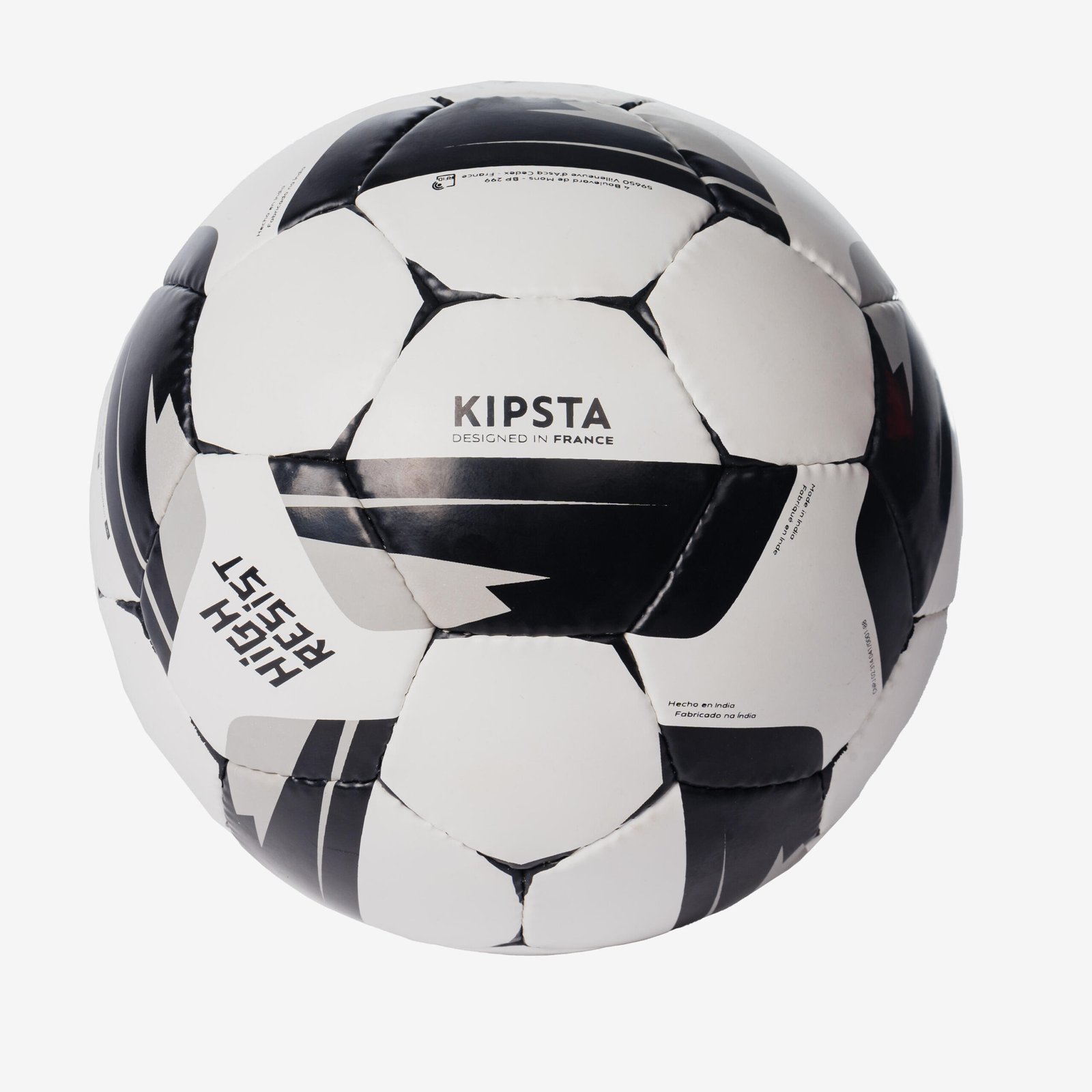 p2892638 Training Ball Resist Size 5, Machine Stitched, Rubber Coating - White - Image 1