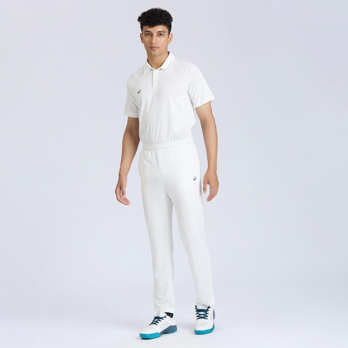 Men Cricket Trousers Comfortable & Stretchable CTS100 - White - Image 3
