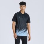 Men Cricket Short Sleeved Polo Tshirt CP500 - Black