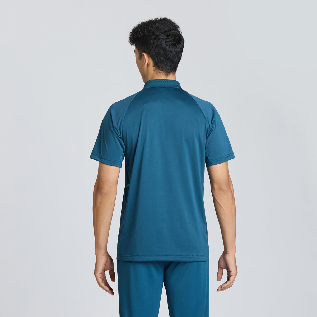 Men's Cricket Polo CP 500 Turquoise Short Sleeve - Image 6