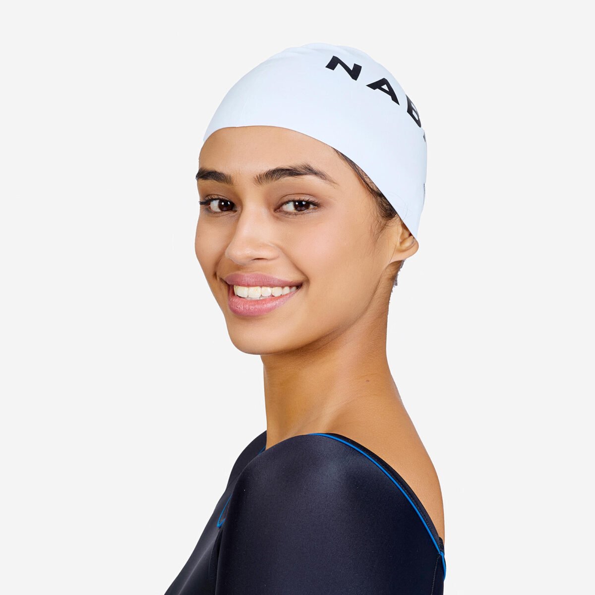 Adult Swimming Cap Silicone 56-60 Cm Quick-Dry & Lightweight White - Image 2