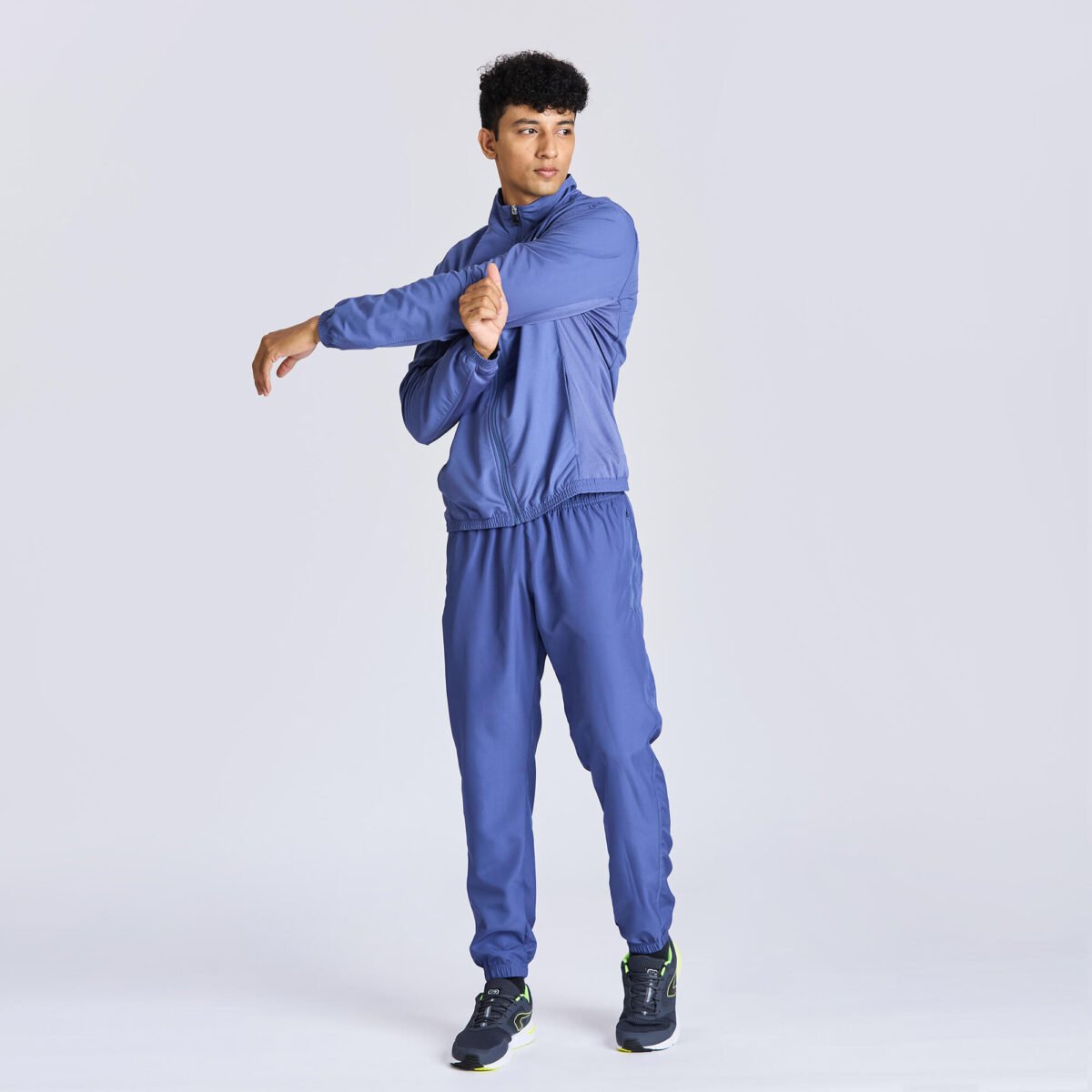 Men Fitness Tracksuit Jacket with Moisture Management FJA 100 - Comet Blue - Image 2