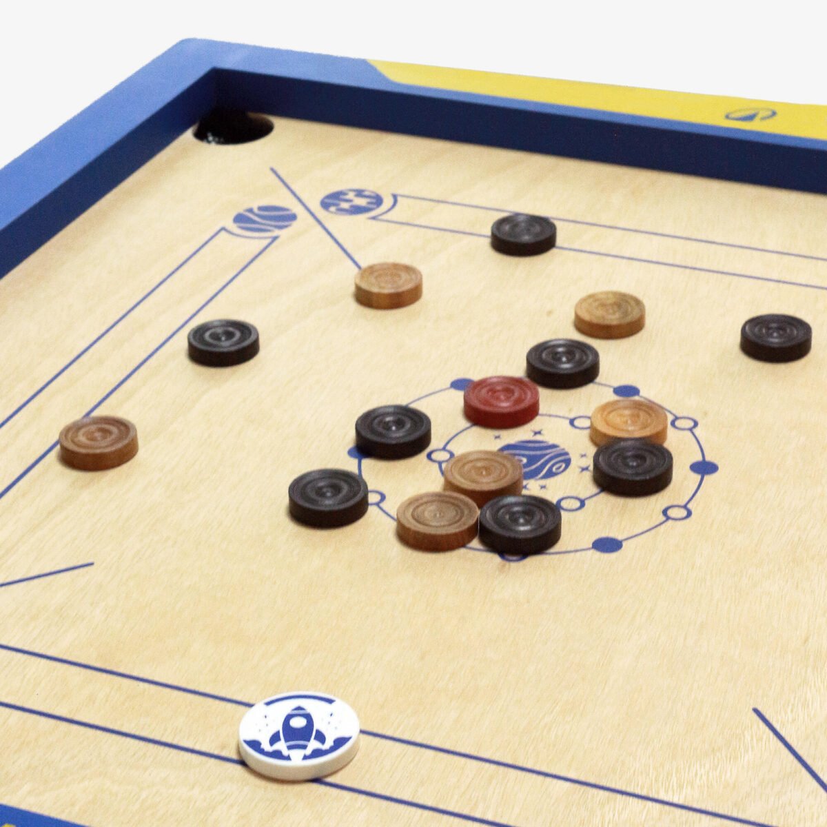 KIDS CARROM BOARD - PLAY 100 MINI BLUE - Image 5