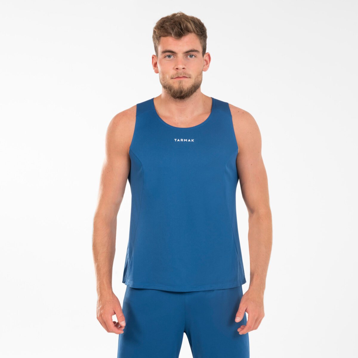 Men Basketball Sleeveless Jersey T100 Blue - Image 4