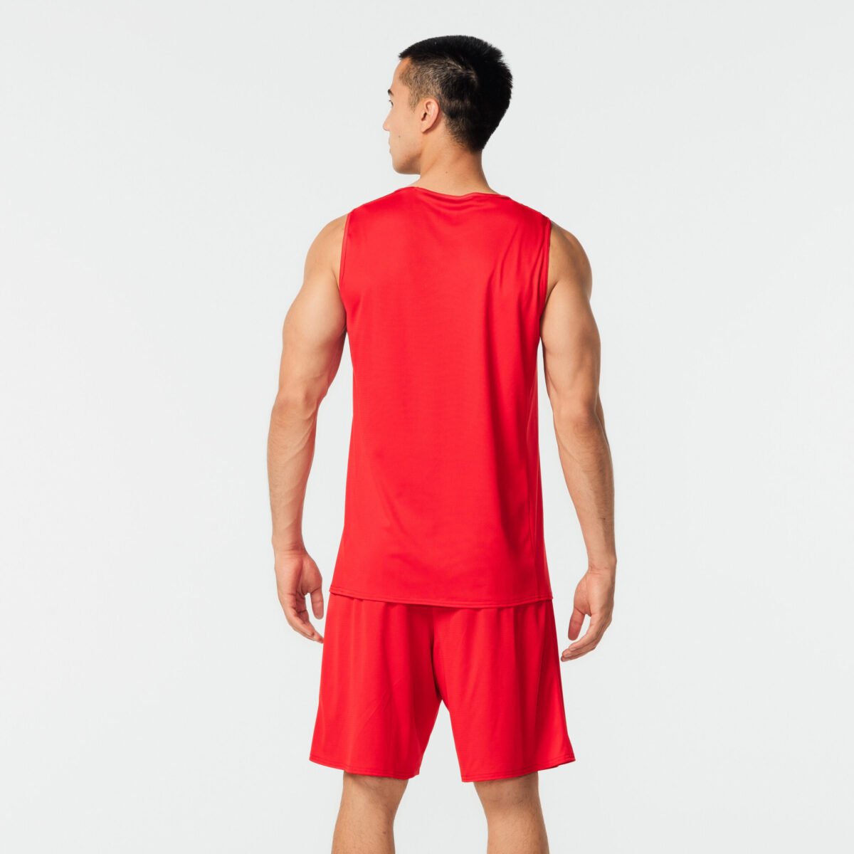 Men Basketball Sleeveless Jersey T100 Red - Image 4