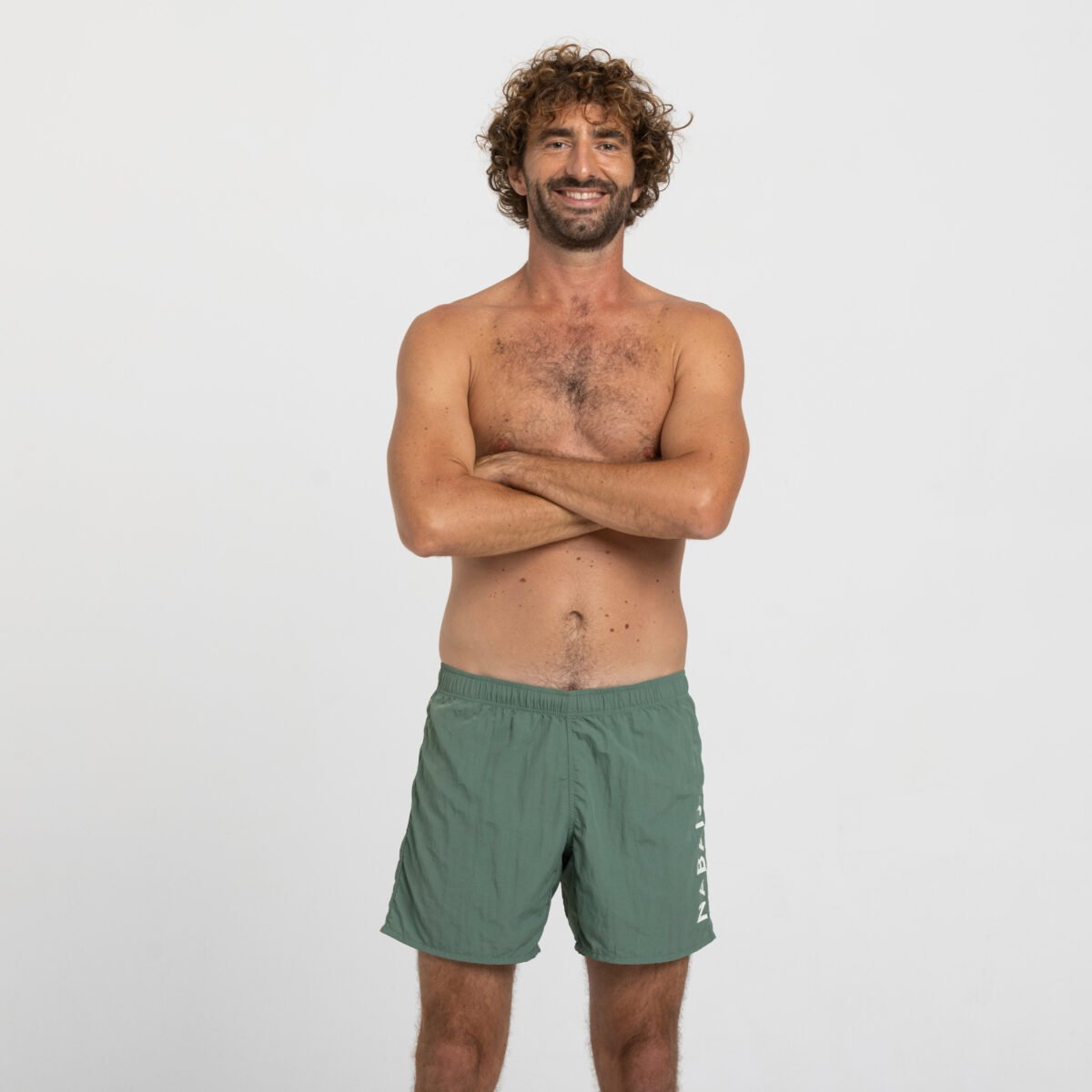 Men's Swim Shorts 100 Secure Fit & Stylish Green - Image 2