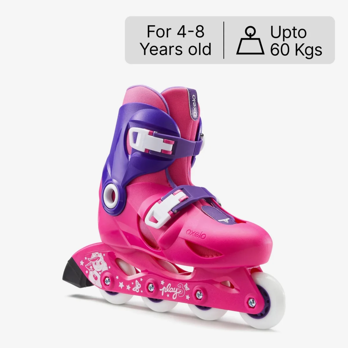 Kids Skating Shoes Inline Play 3 Pink - Image 2