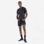 Men Running T-Shirt Breathable, Quick Dry, Kiprun 100 - Black
