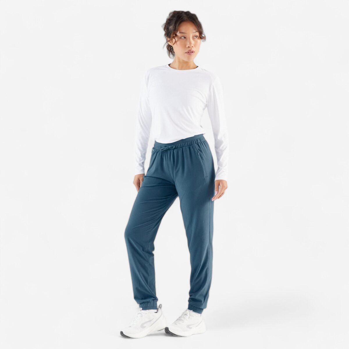 Women Running Trackpants, Lightweight and Quick Dry - Slate Blue - Image 2