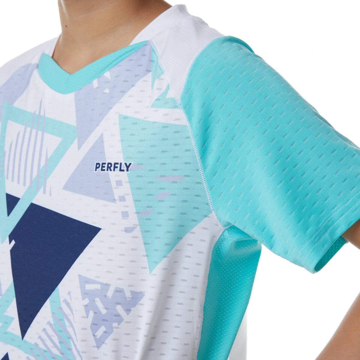 Kids Badminton T Shirt 560 White - Image 3