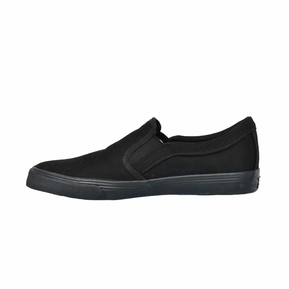 Slipon Skateboarding Canvas shoe- Black - Image 4