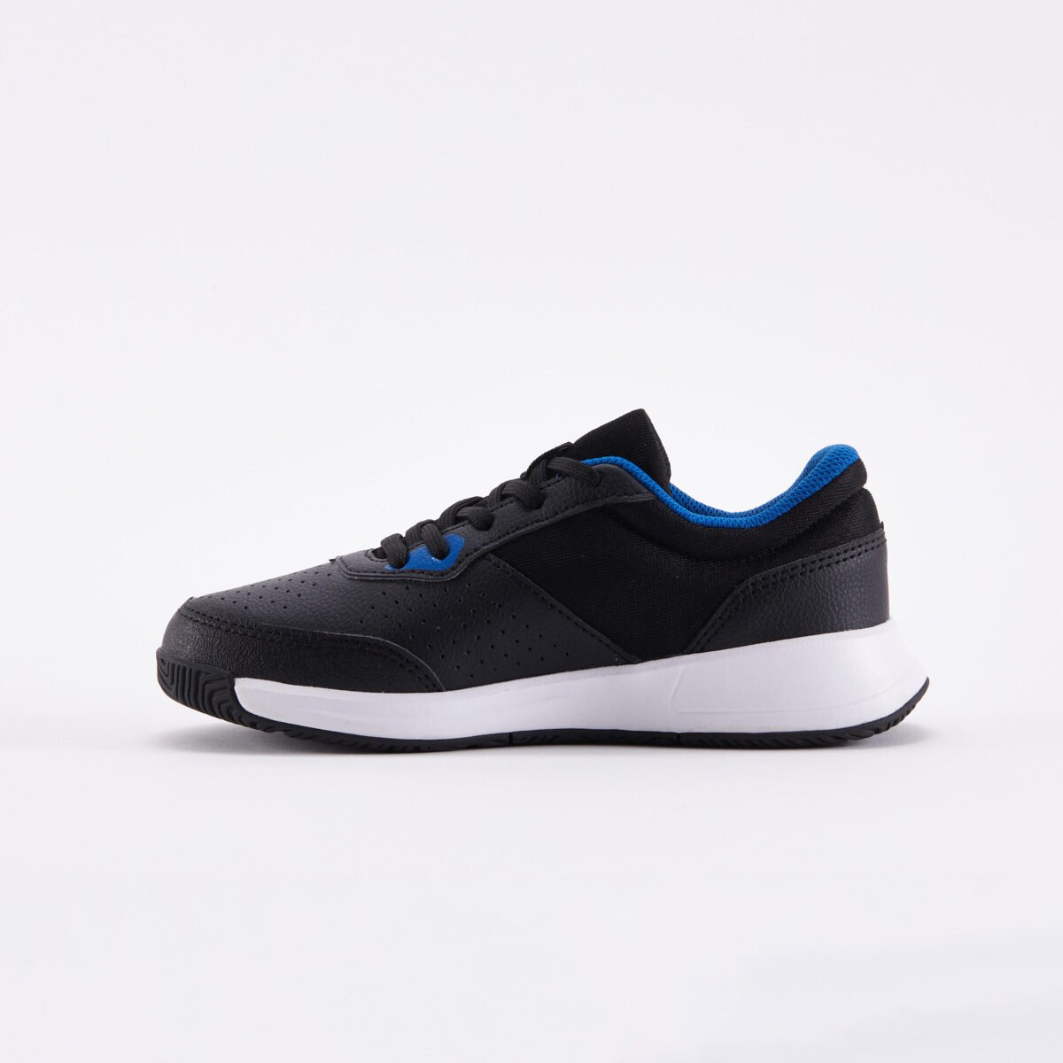 Kids' Lace-Up Essential Tennis Shoes - Black & Blue - Image 2