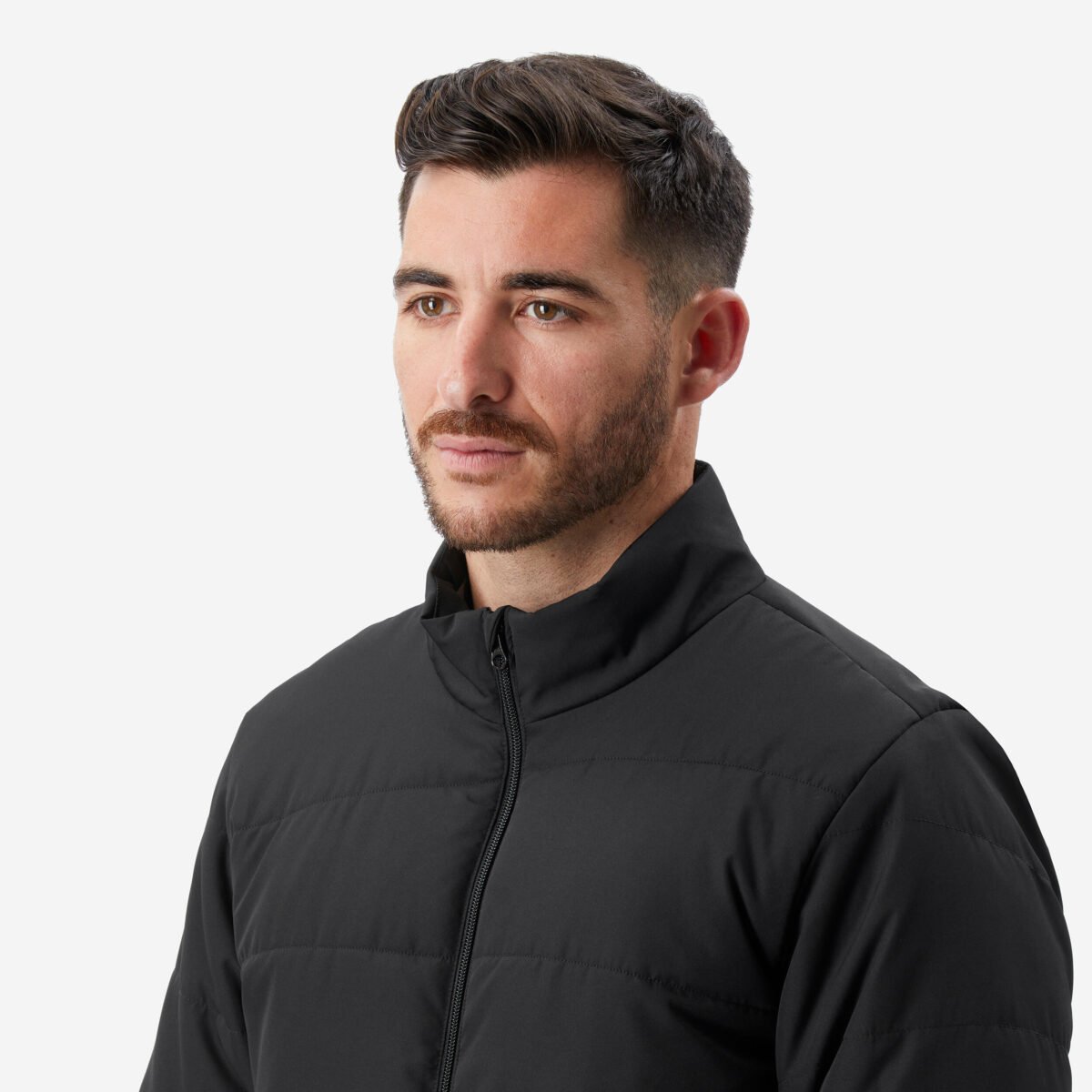 Men Puffer Jacket for Trekking - MT50 Black - Image 5