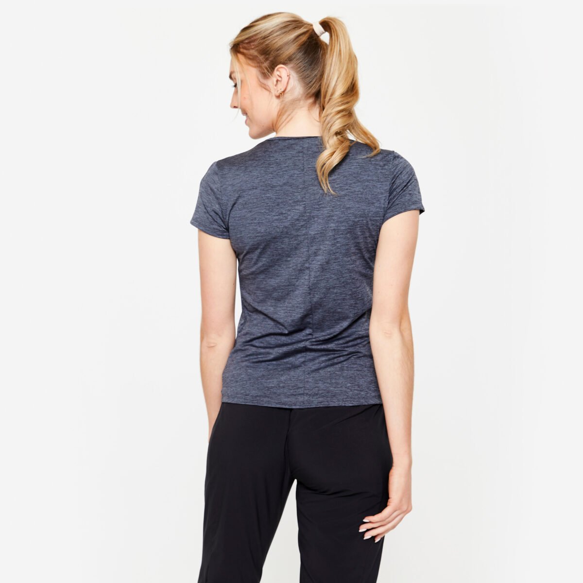 Short Sleeves Fit Women's Basic T-Shirt- Graphite Grey - Image 4