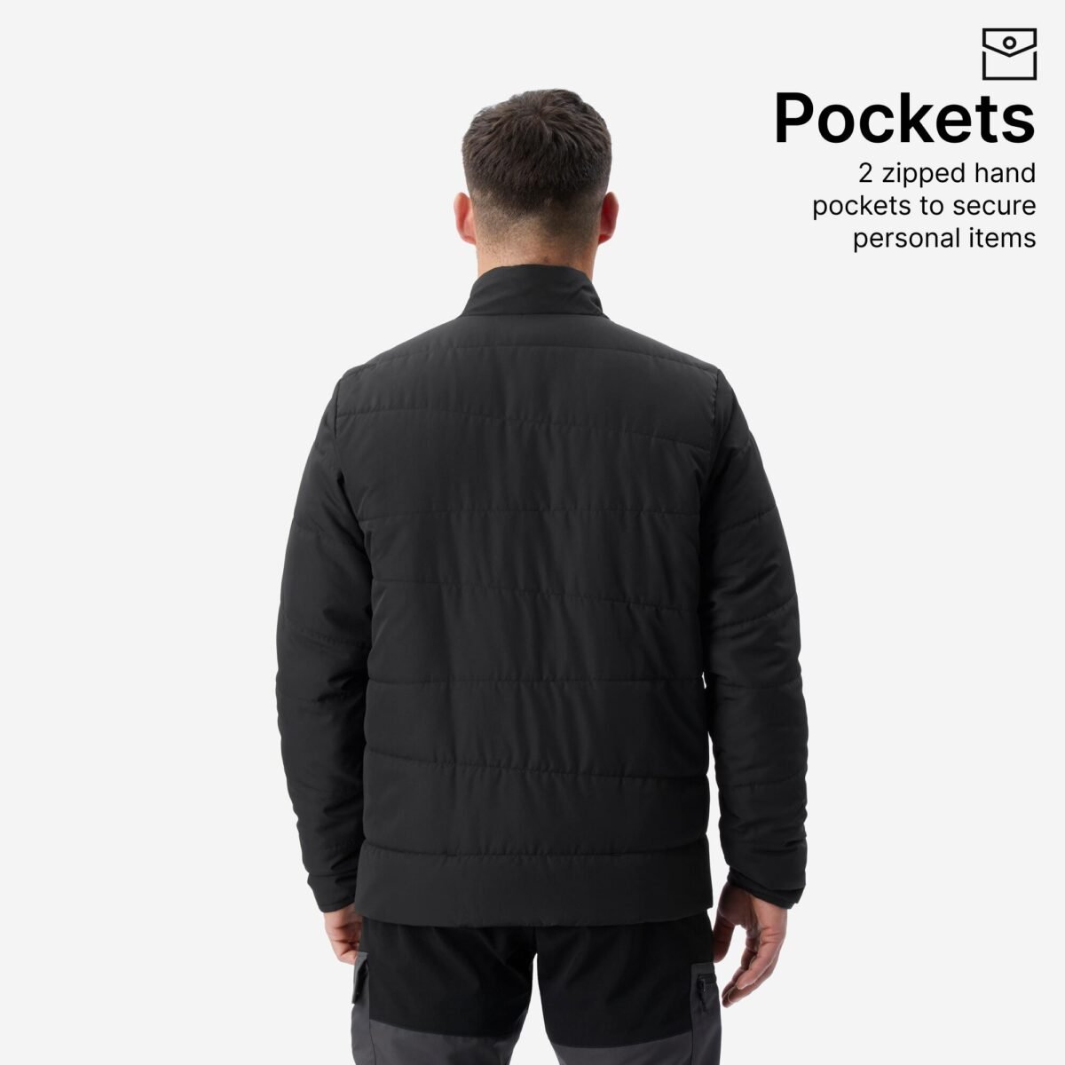 Men Puffer Jacket for Trekking - MT50 Black - Image 4